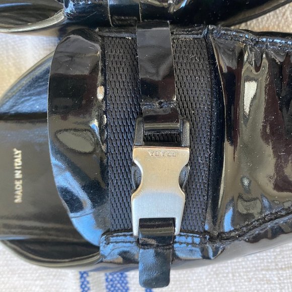 Vintage Prada Patent Leather Mules Nero - Picture 3 of 5